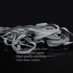 Embossed Rubber elastic tape - black